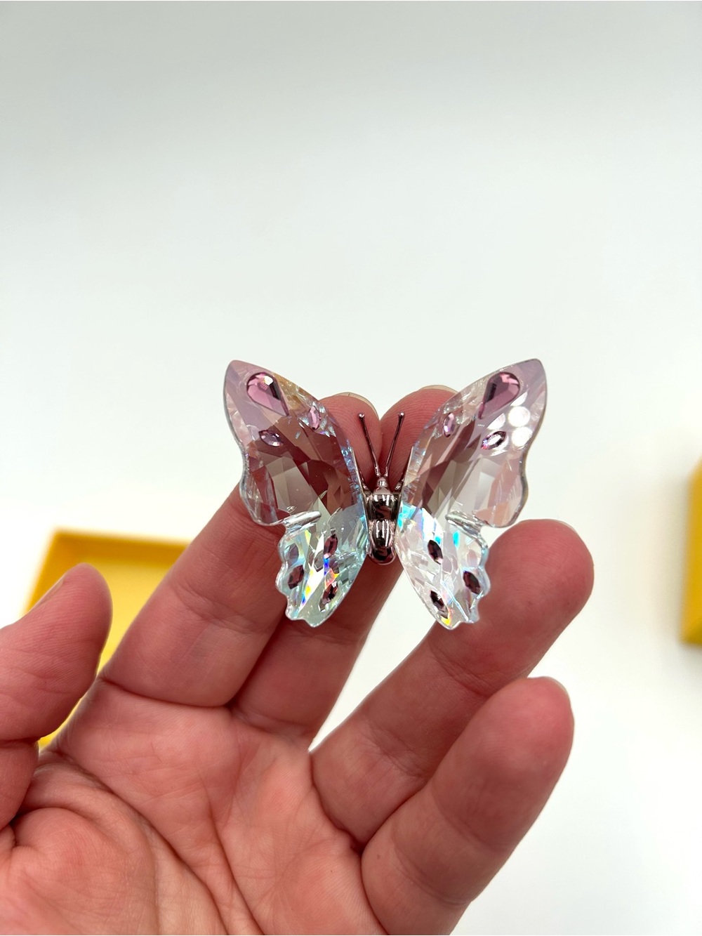 Swarovski Crystal Idyllia Butterfly Figurine- Pink & Iridescent- in box